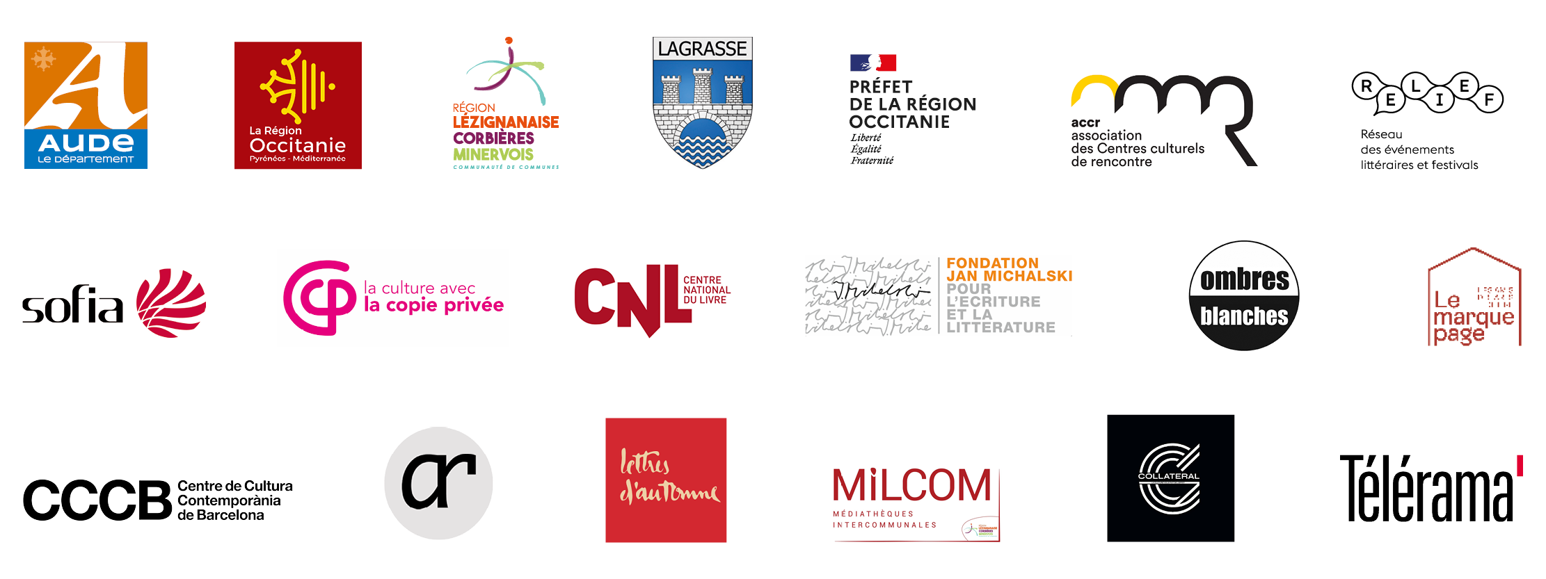 Partenaires du Banquet du livre d'été 2025